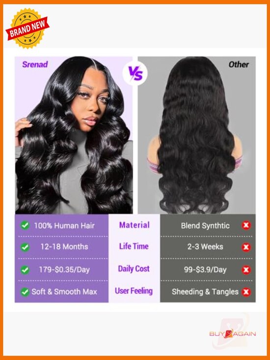 30in 13x6 Body Wave Lace Front Wig, 250% Density Human Hair, Tangle Free main image 4